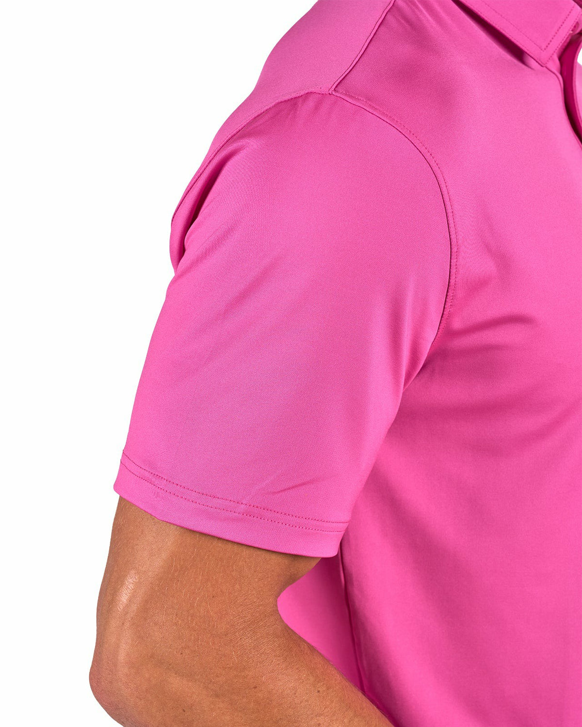 Men's Pink Soft Performance Polo for Golf or Business