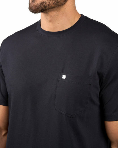 Luxe Short-Sleeved Black Tee for Work or Play