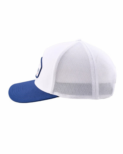 Cowboy Themed Navy Golf Hat with White Mesh