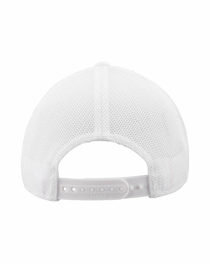 White Mesh Golf Hat with Patriotic Clover Logo