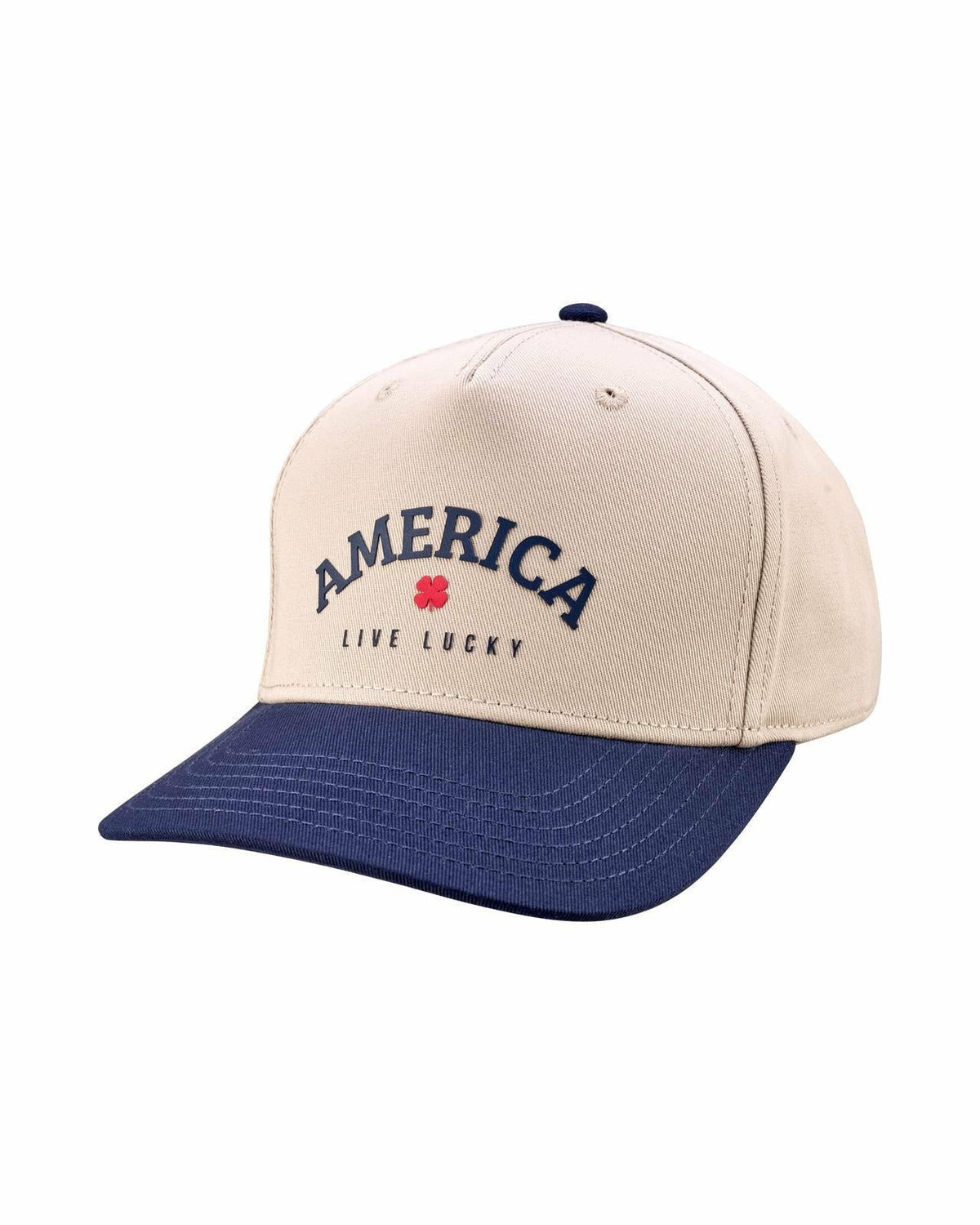 Unisex Adjustable Navy and Tan USA Flag Patriotic Hat