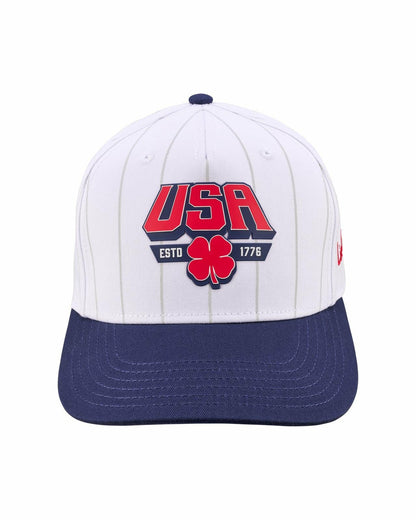 Unisex Adjustable White USA Flag Patriotic Hat