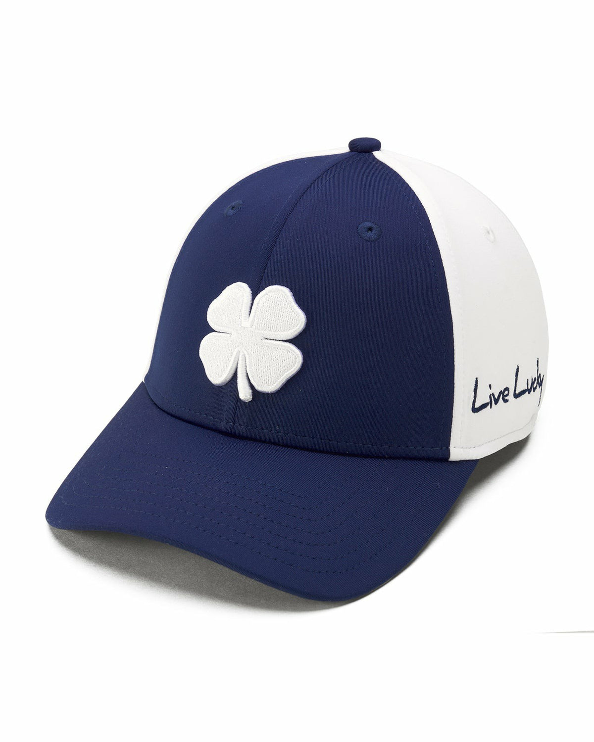 White and Blue Premium Clover Hat for Golf and Lifestyle