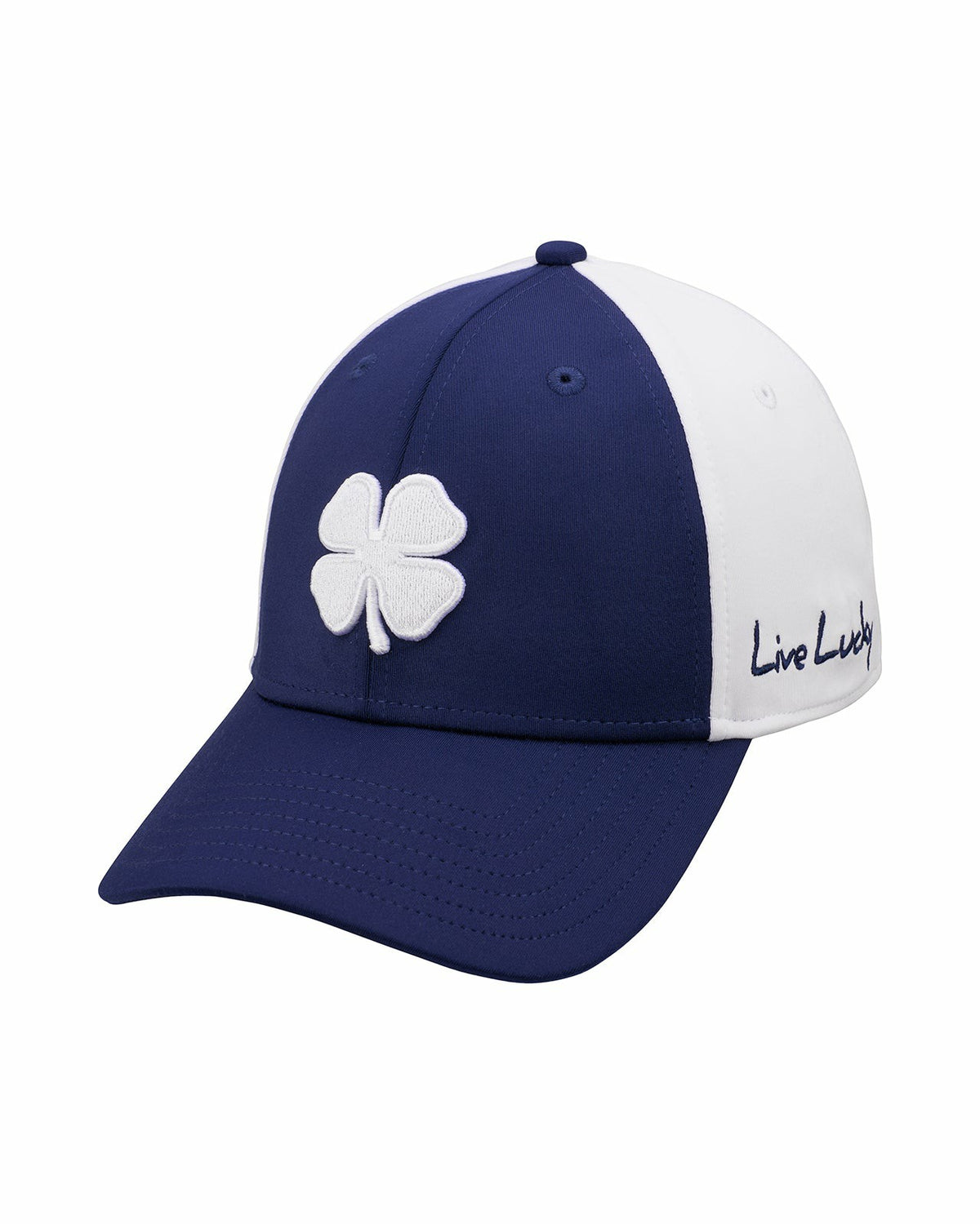 White and Blue Premium Clover Hat for Golf and Lifestyle