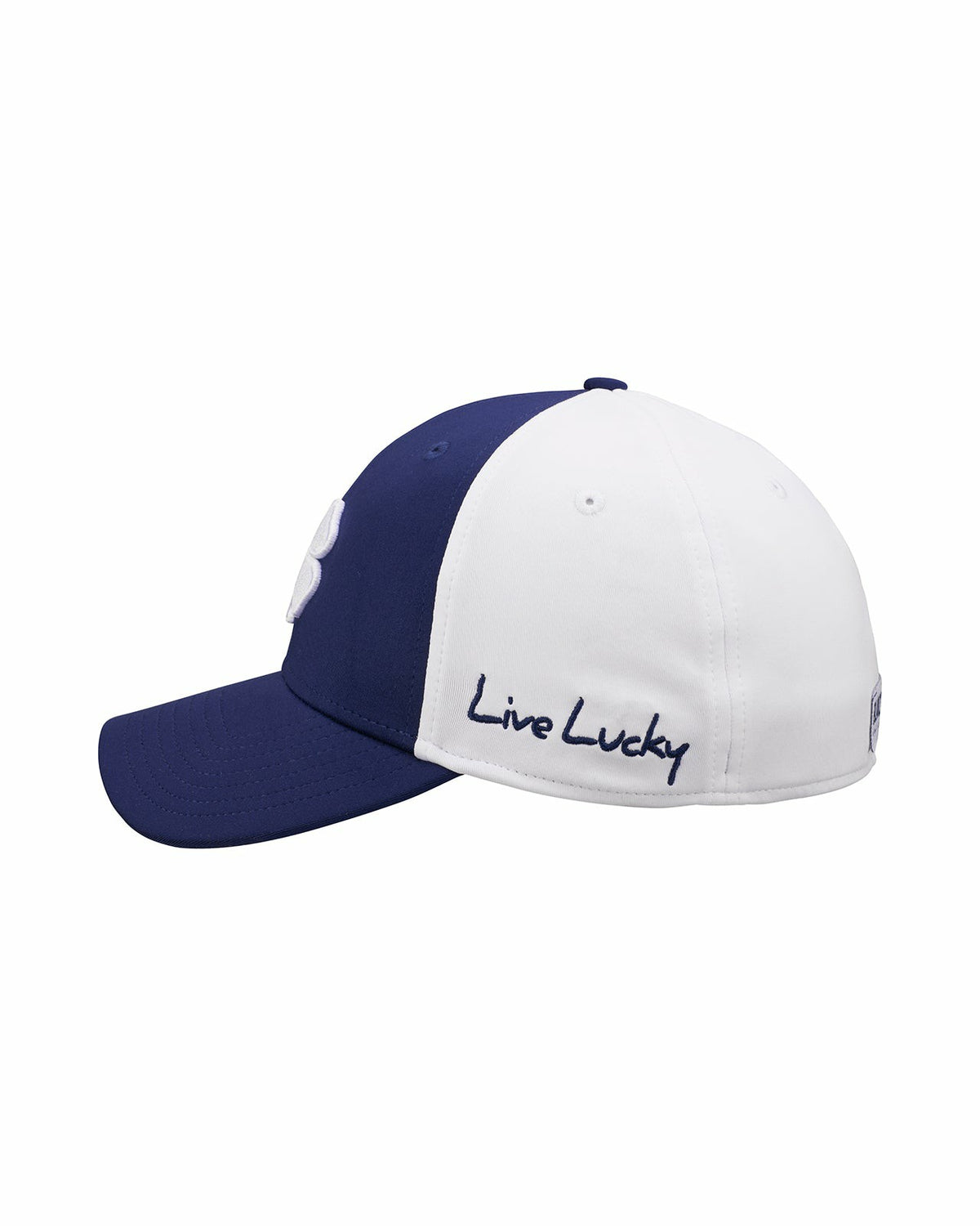 White and Blue Premium Clover Hat for Golf and Lifestyle