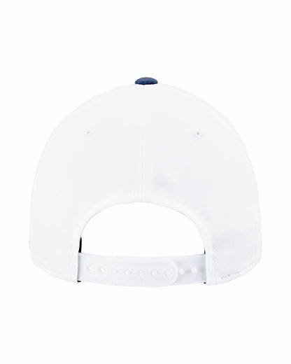 White and Blue Stylish Golf Hat for Athletic Lifestyle