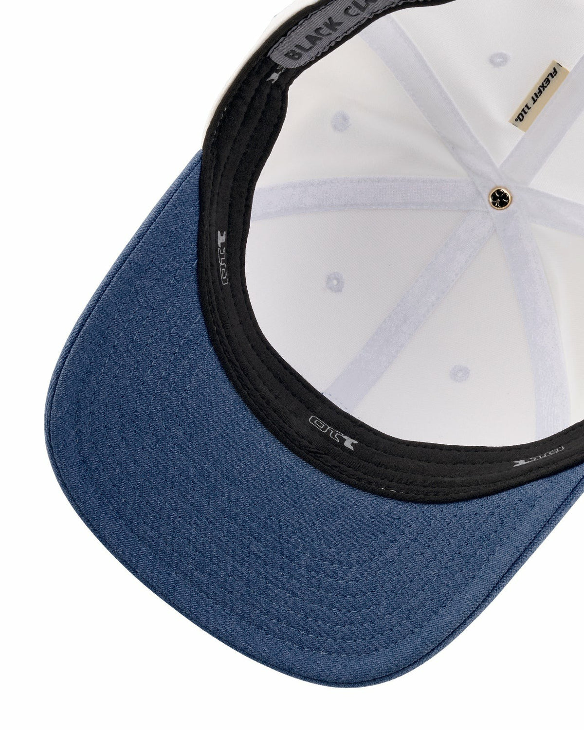 White and Blue Stylish Golf Hat for Athletic Lifestyle
