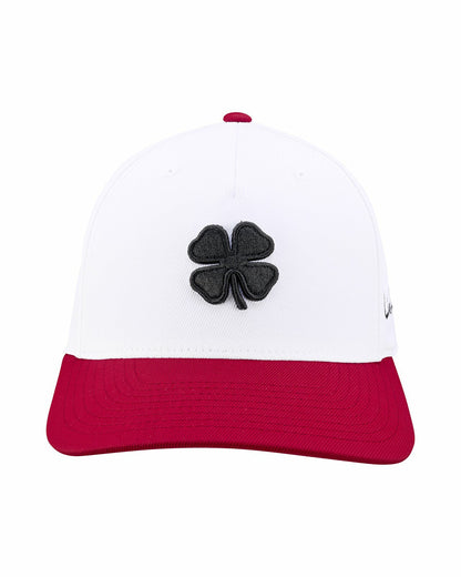 Athletic Unisex White Snapback with Clover Patch for Golf and Lifestyle