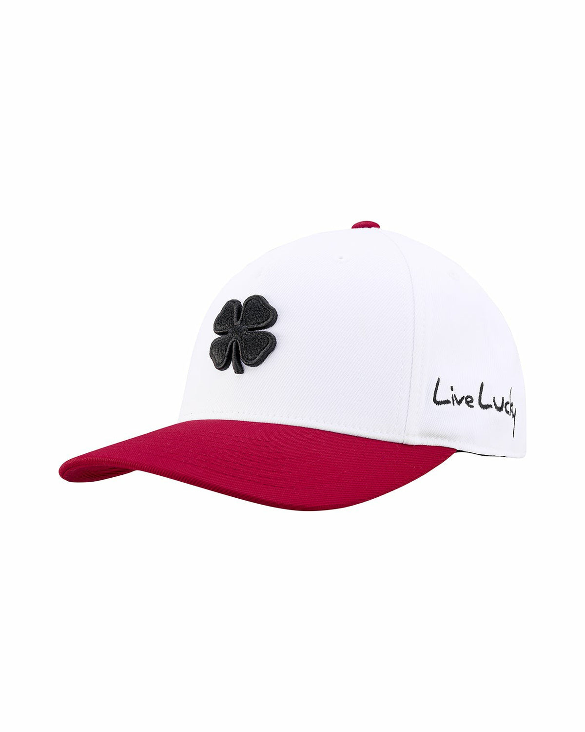 Athletic Unisex White Snapback with Clover Patch for Golf and Lifestyle
