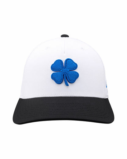 Athletic Unisex White Snapback with Clover Patch for Golf and Lifestyle