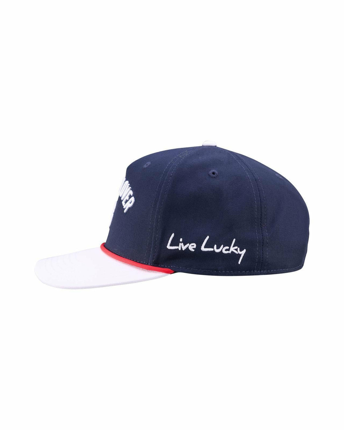 Vintage-Inspired Patriotic Navy Hat with White Brim