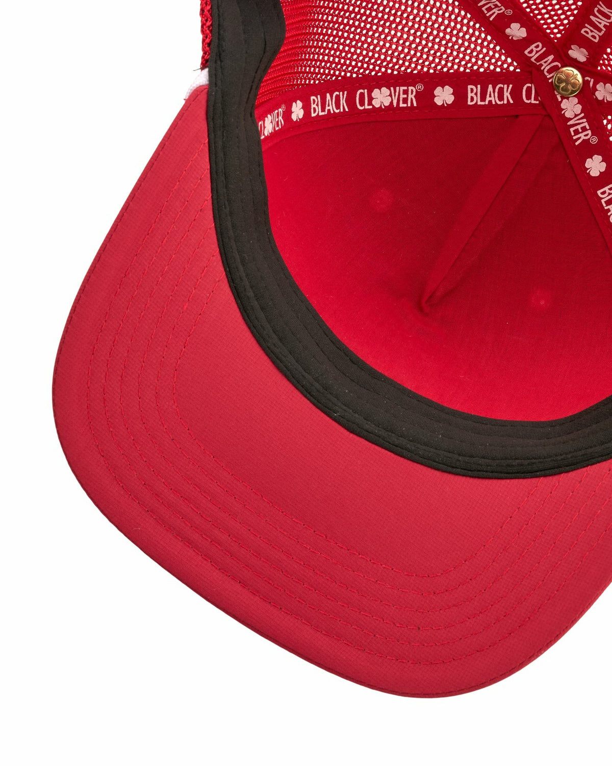 Vintage Red Trucker Hat with Live Lucky Logo