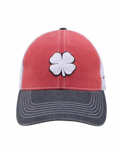 Vintage Patriotic Red Golf Hat with White Mesh