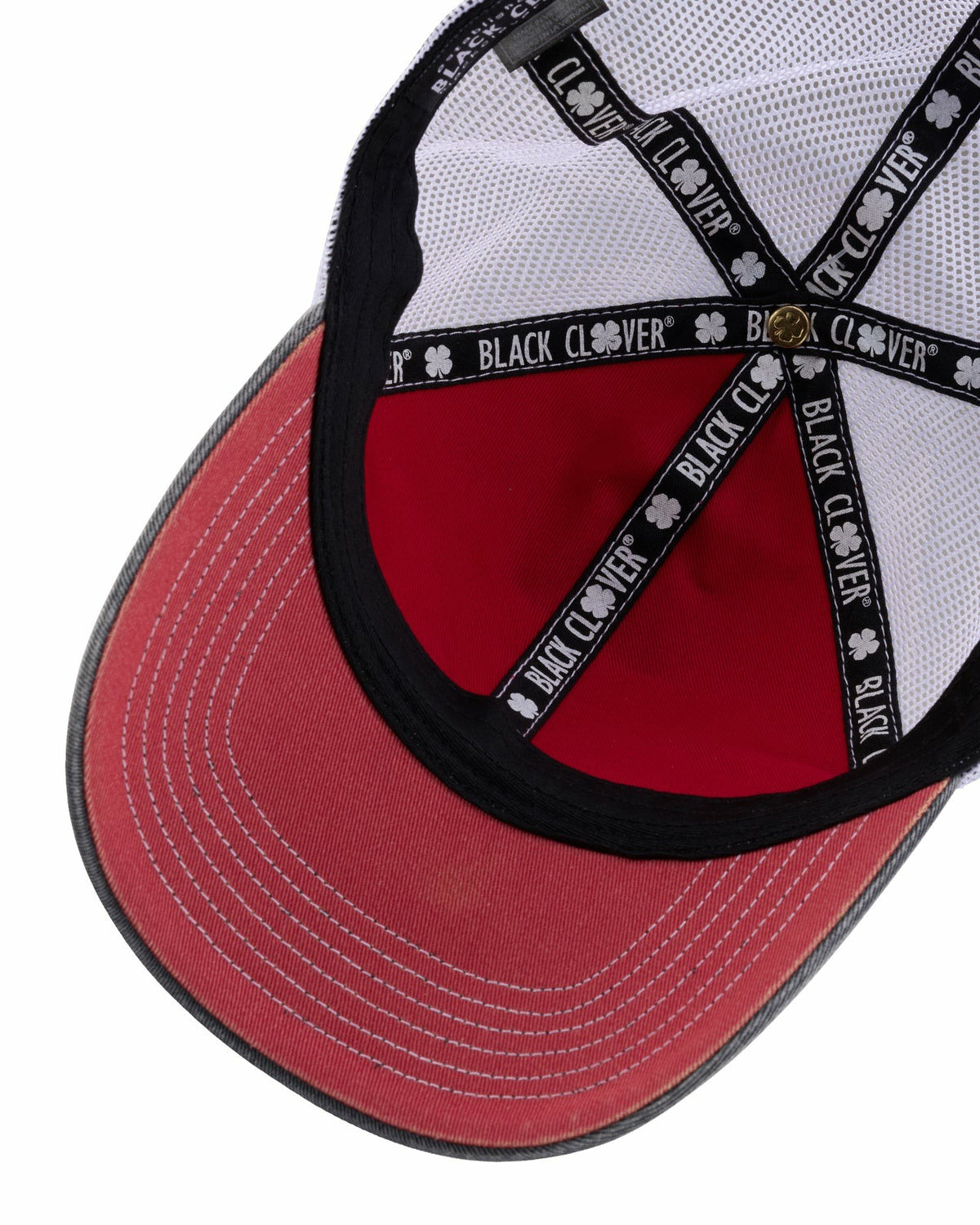 Vintage Patriotic Red Golf Hat with White Mesh