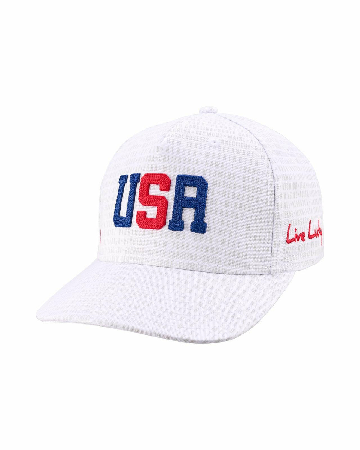 Unisex Adjustable White USA Flag Patriotic Hat