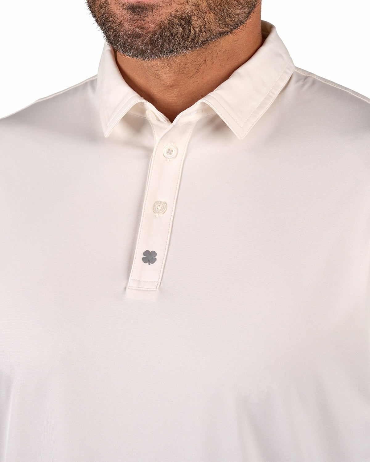 Men's White Soft Performance Polo for Golf or Business