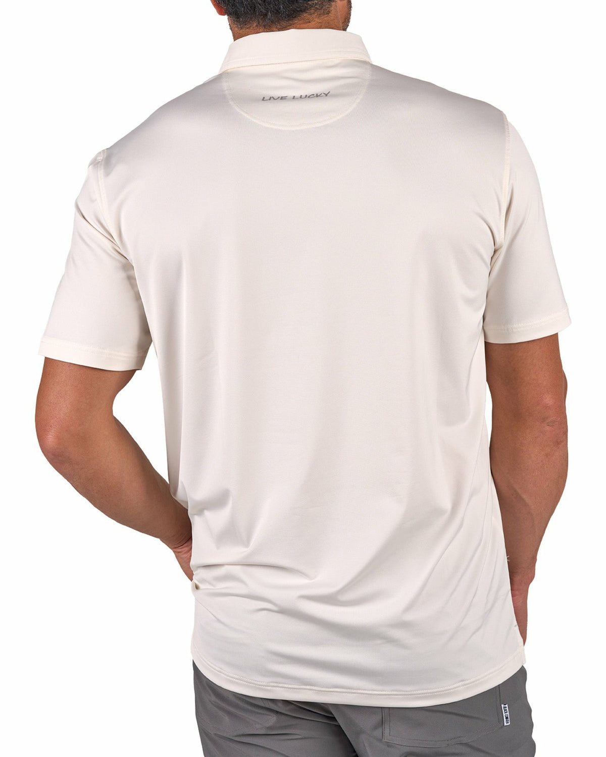Men's White Soft Performance Polo for Golf or Business