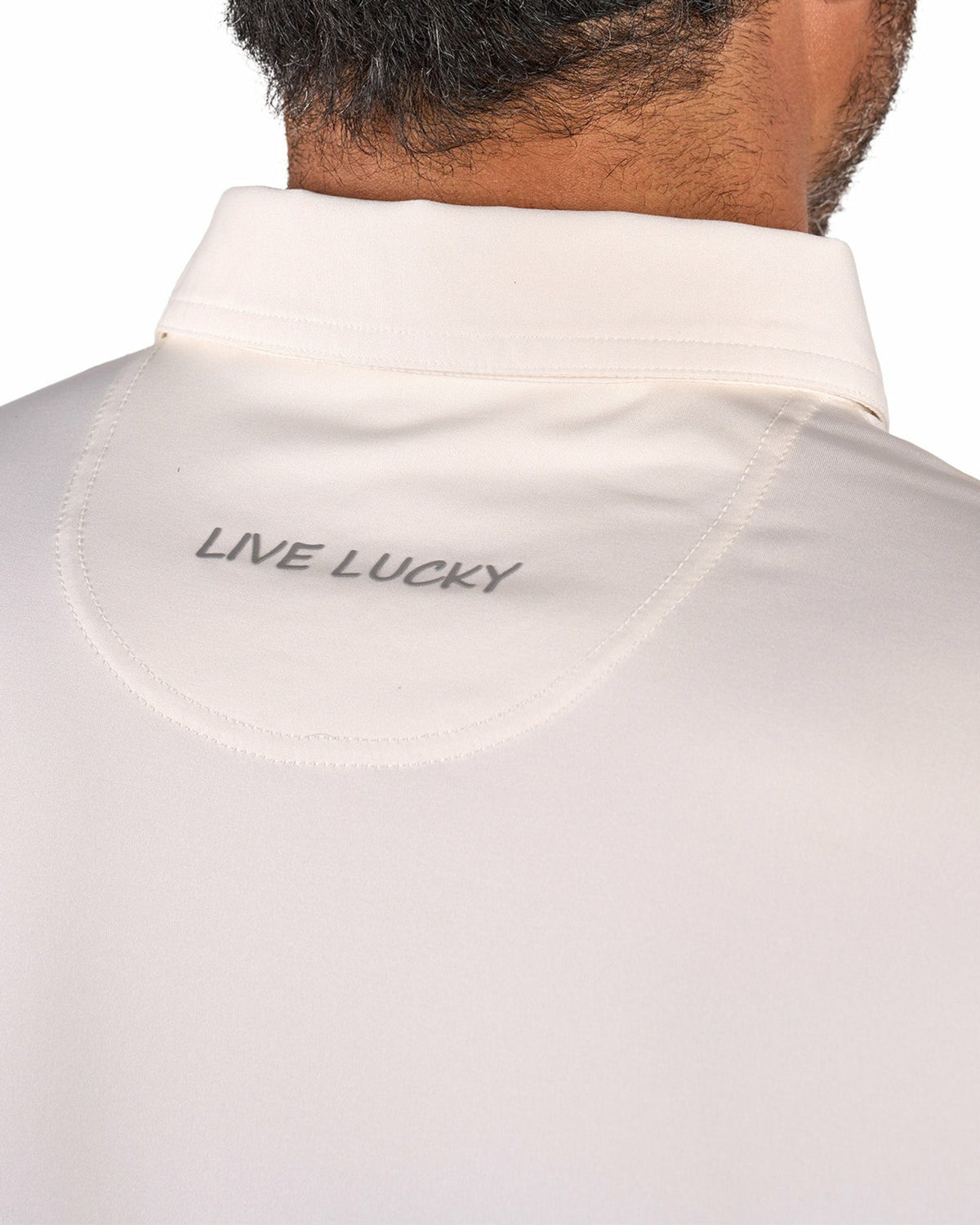 Men's White Soft Performance Polo for Golf or Business