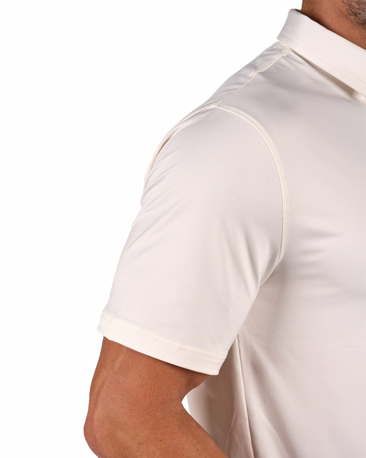 Men's White Soft Performance Polo for Golf or Business