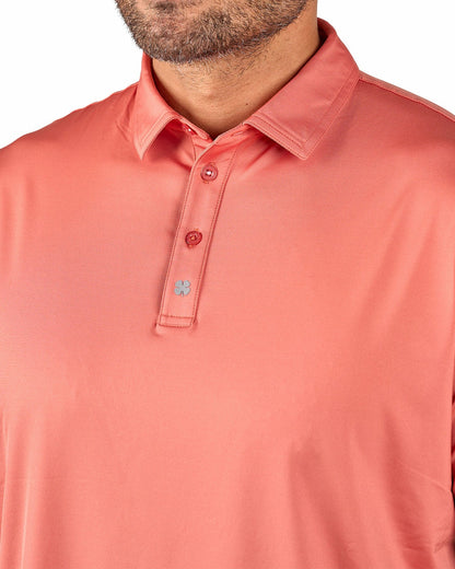 Men's Red Soft Performance Polo for Golf or Business