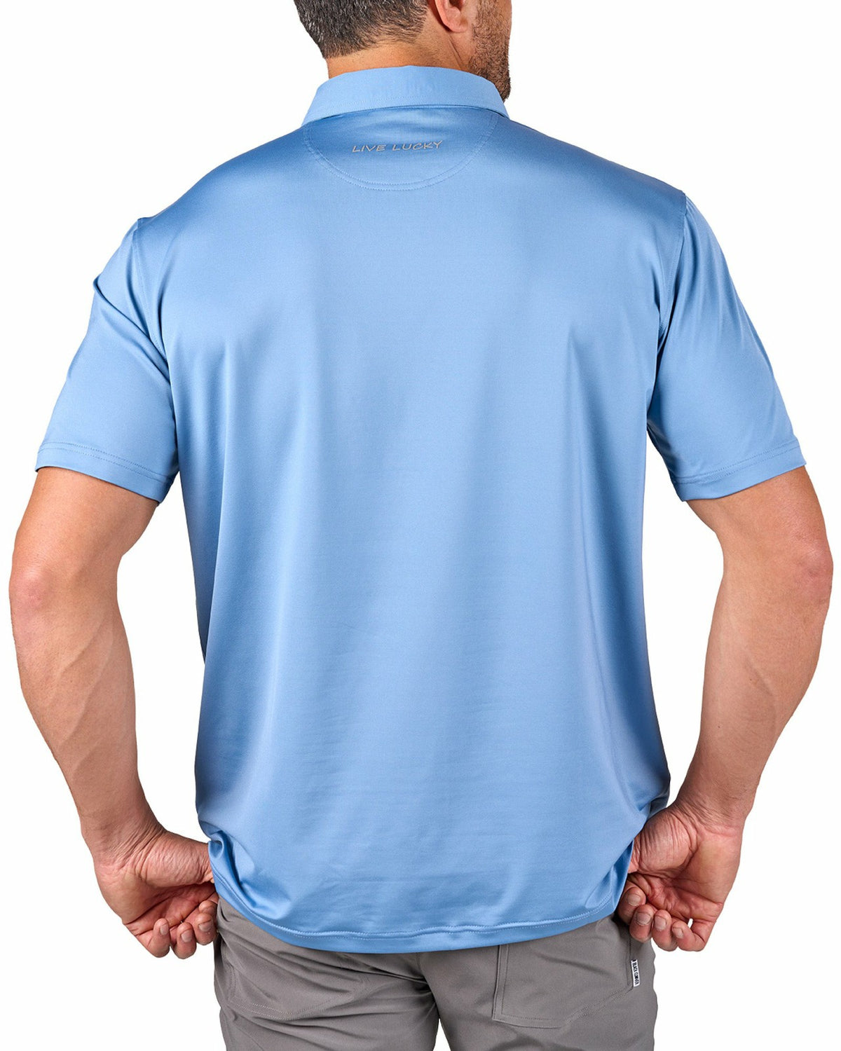 Men's Blue Soft Performance Polo for Golf or Business