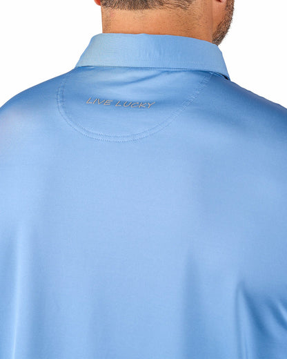 Men's Blue Soft Performance Polo for Golf or Business