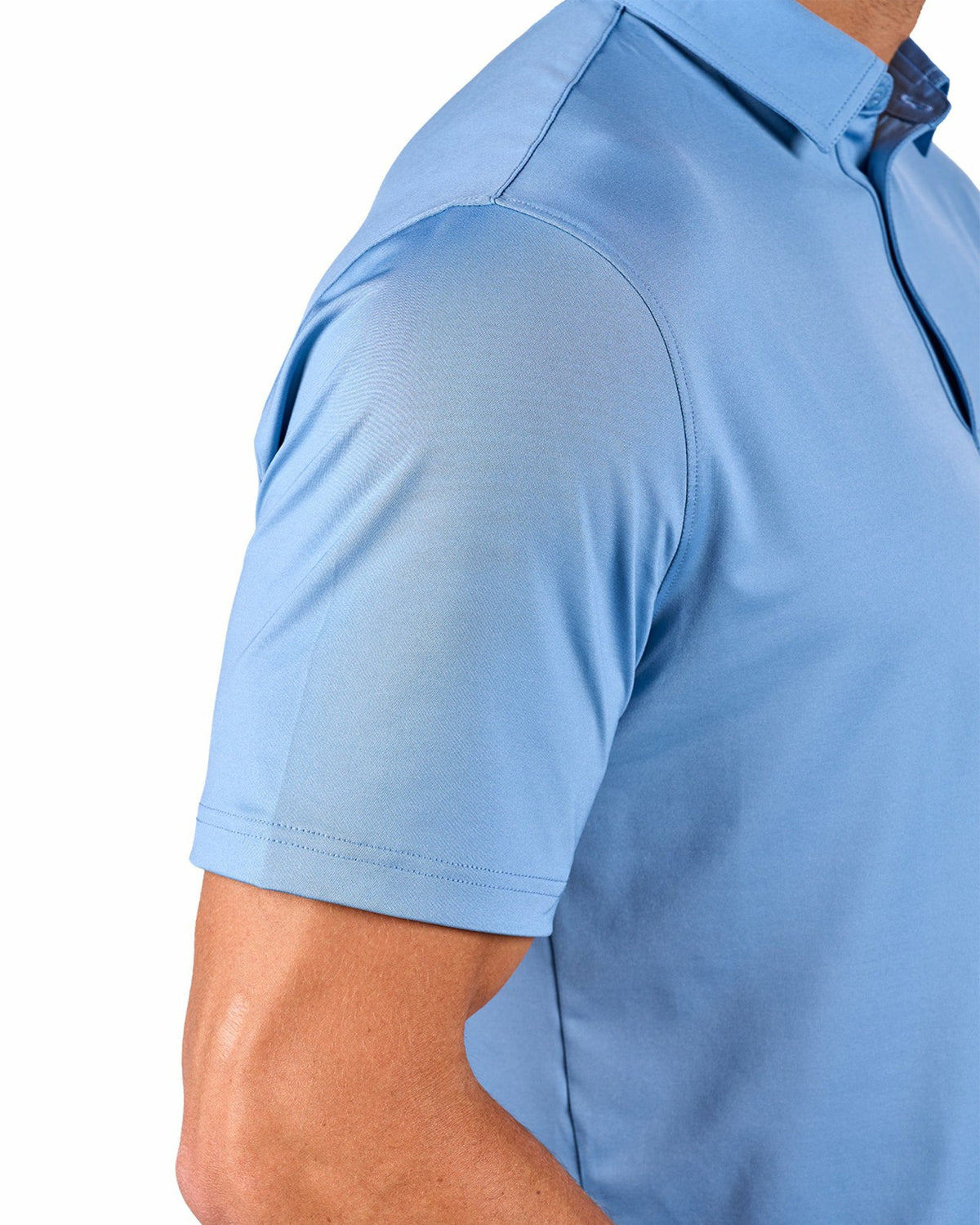 Men's Blue Soft Performance Polo for Golf or Business