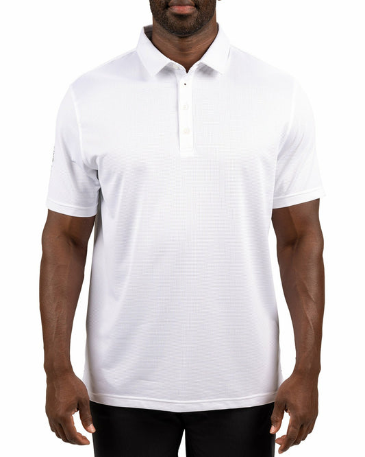 Men's Sustainable White Polo for Golf & Business