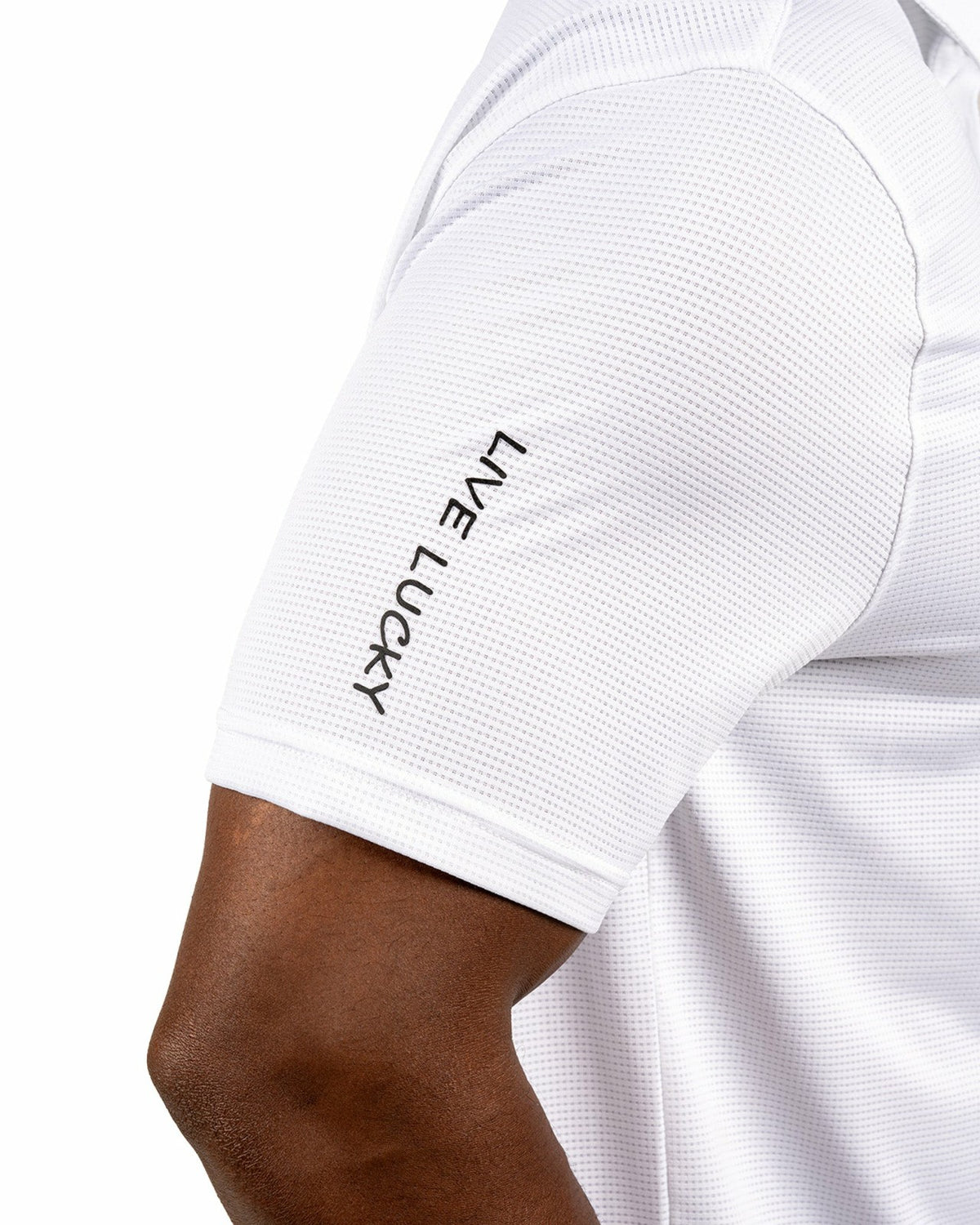 Men's Sustainable White Polo for Golf & Business