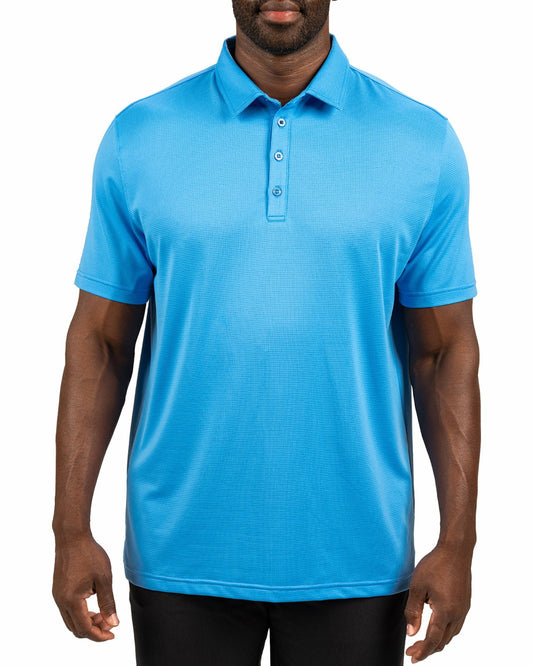 Men's Sustainable Blue Polo for Golf & Business