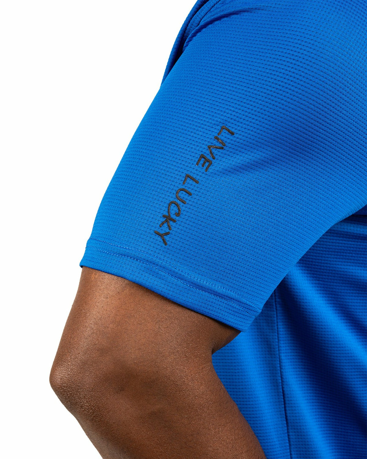 Men’s Recycled Blue Polo with Stretch for Golf and Office Wear