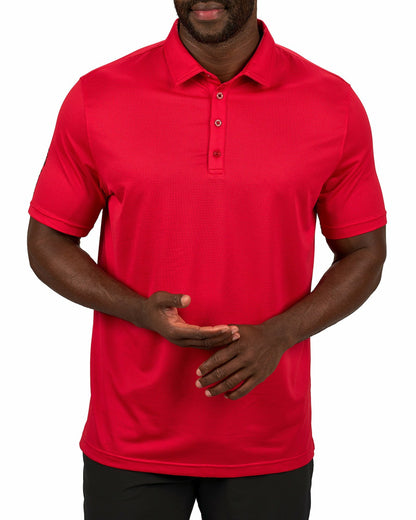 Men's Sustainable Red Polo for Golf & Business