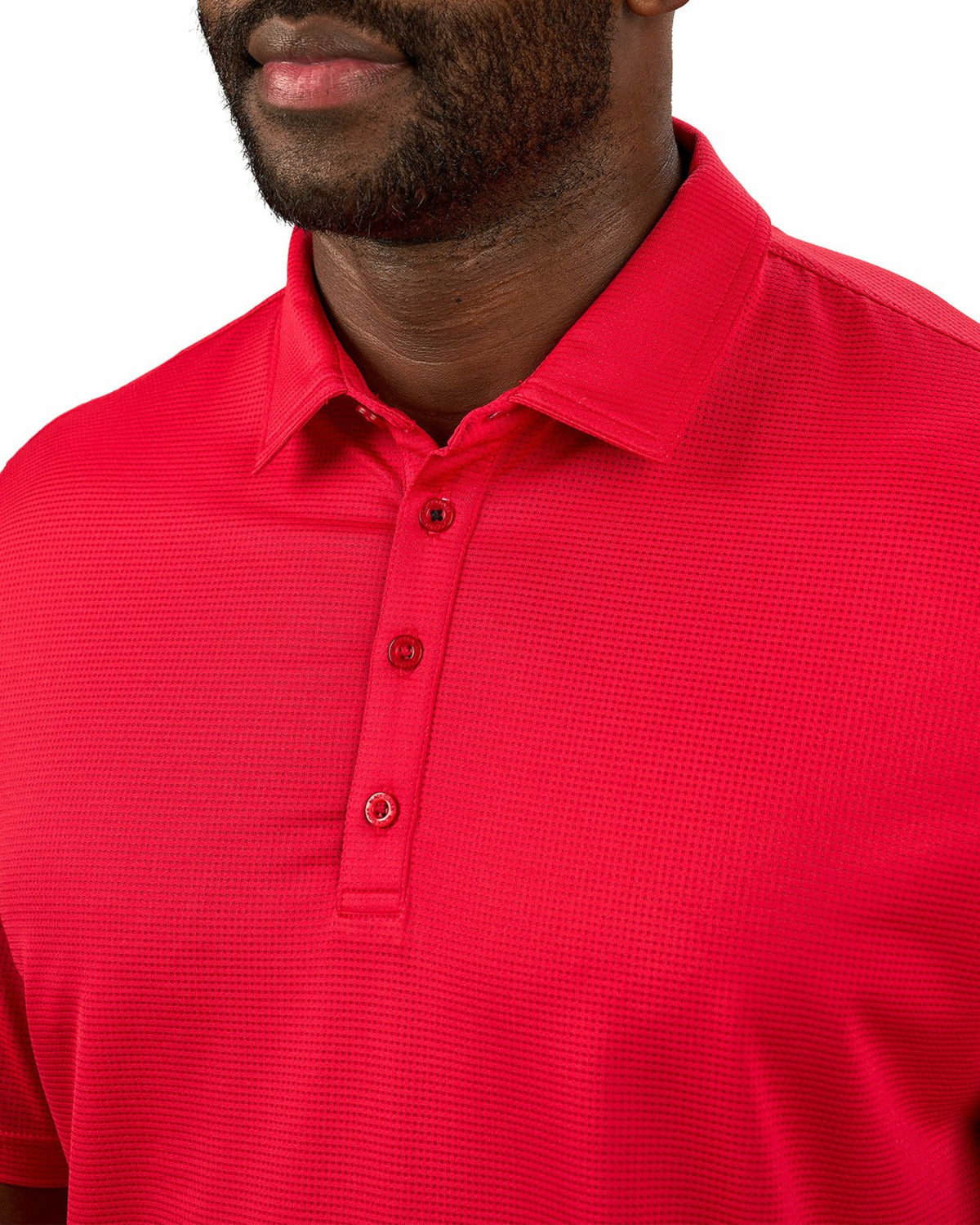 Men's Sustainable Red Polo for Golf & Business