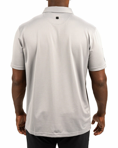 Men's Sustainable Stretch Polo in Light Grey for Golf and Work
