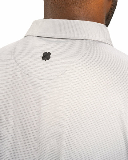 Men's Sustainable Stretch Polo in Light Grey for Golf and Work