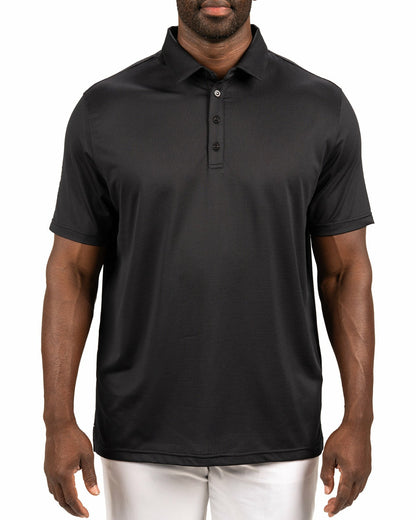 Men's Sustainable Black Polo for Golf & Business