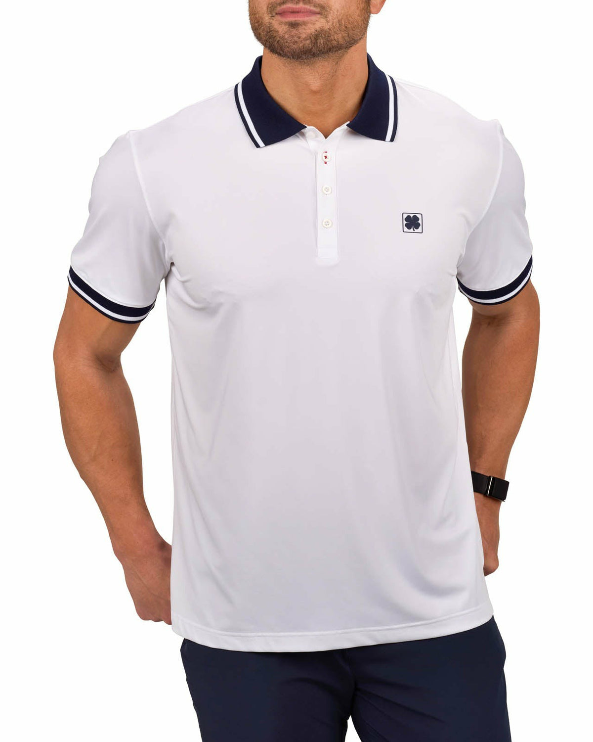 White/Navy,S