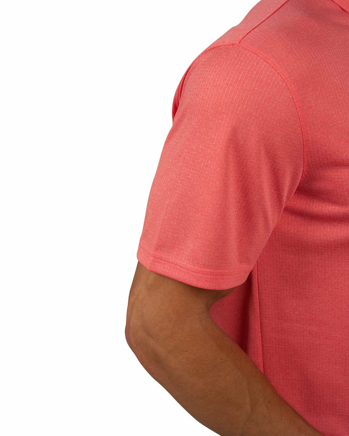 Men's Soft Orange Coral Textured Golf or Business Polo