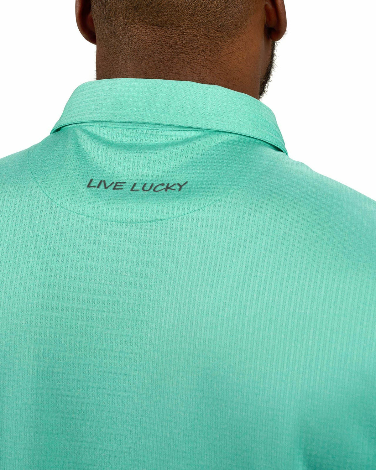 Men's Soft Green Textured Golf or Business Polo