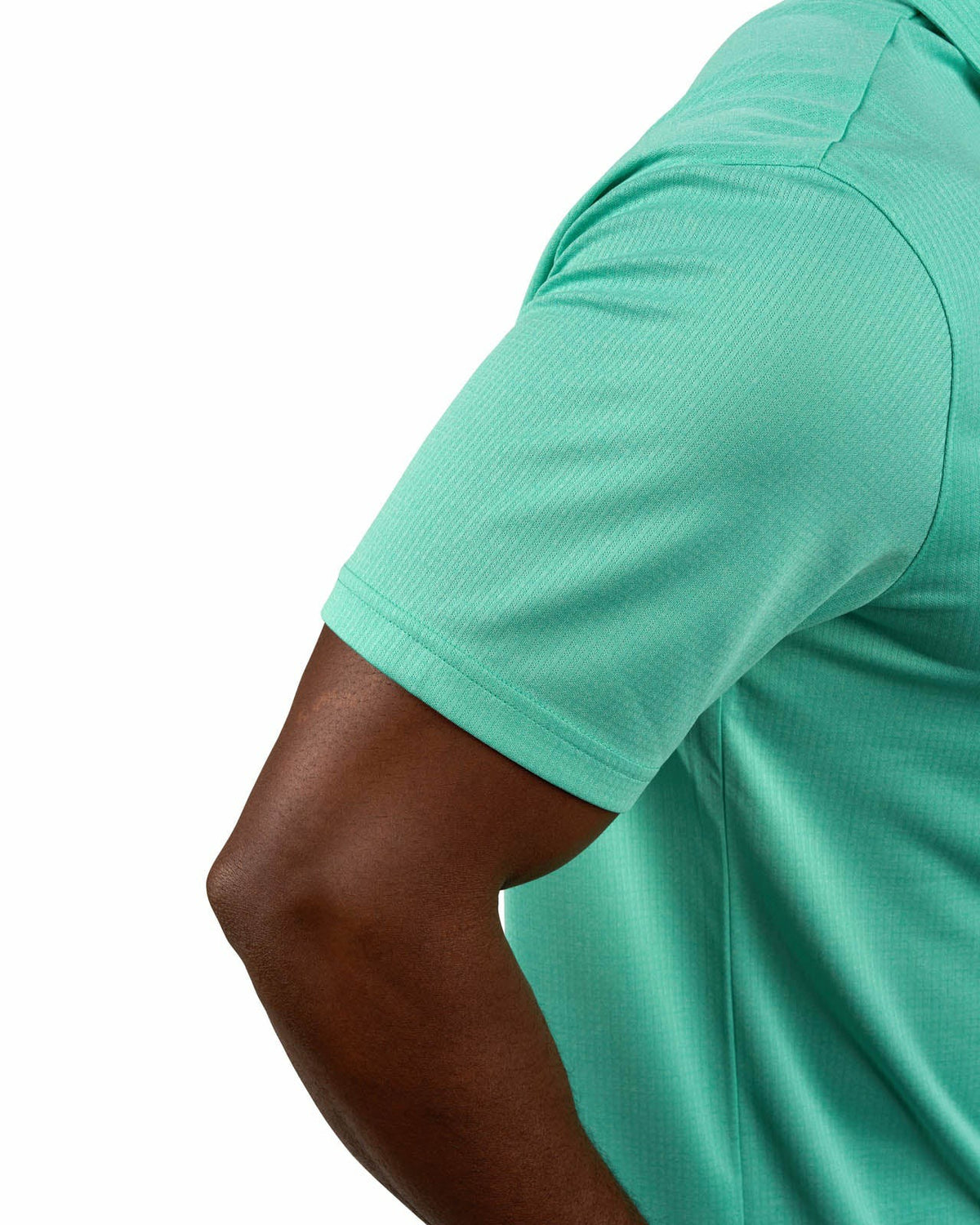 Men's Soft Green Textured Golf or Business Polo