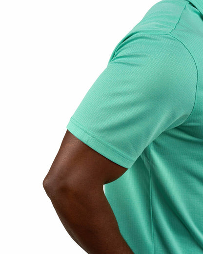 Men's Soft Green Textured Golf or Business Polo