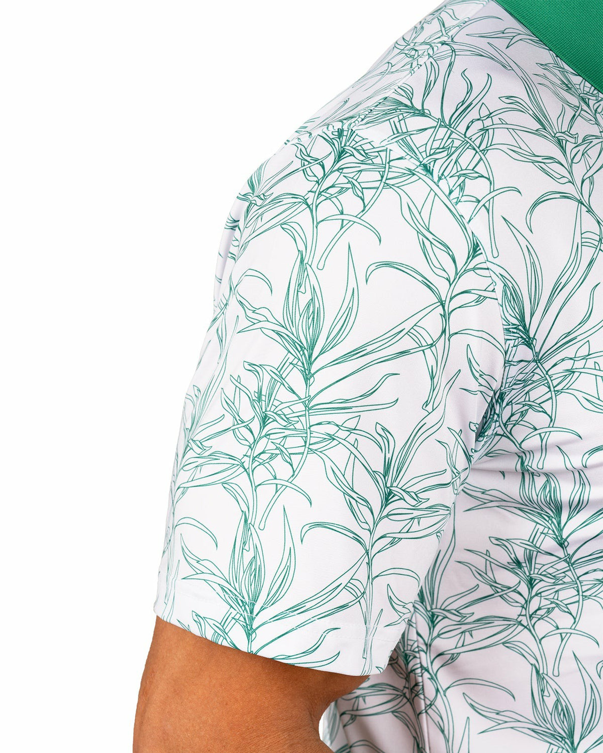 Men's First Major Spring Green and White Golf Polo