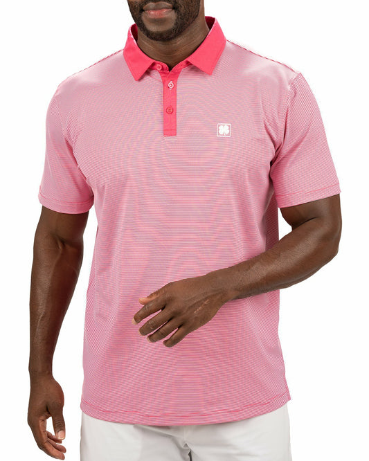 Pink Raspbe Pin Stripe Golf or Business Polo