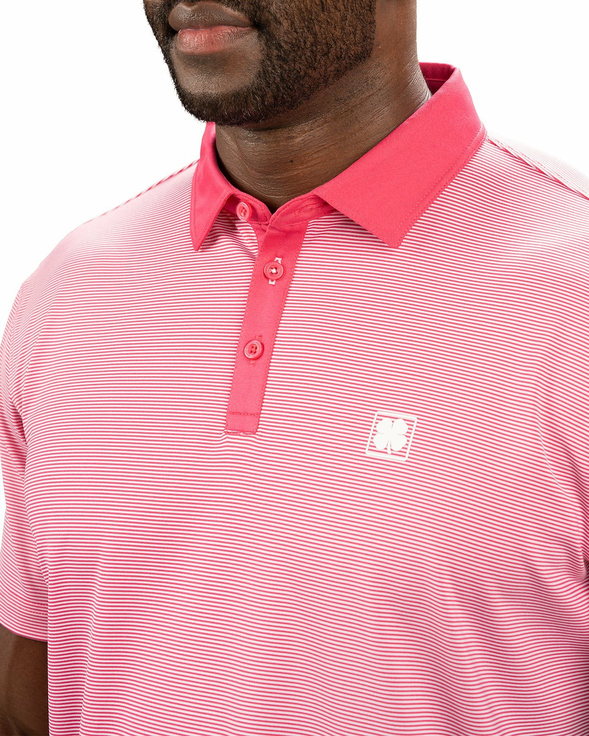 Pink Raspbe Pin Stripe Golf or Business Polo