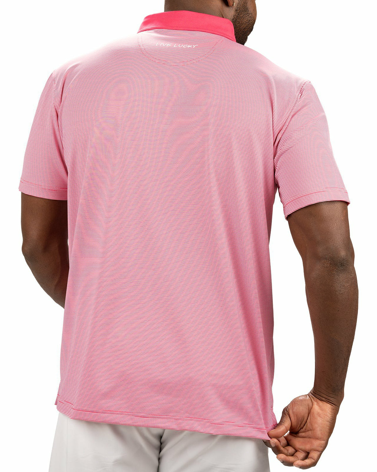 Pink Raspbe Pin Stripe Golf or Business Polo