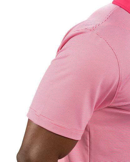 Pink Raspbe Pin Stripe Golf or Business Polo