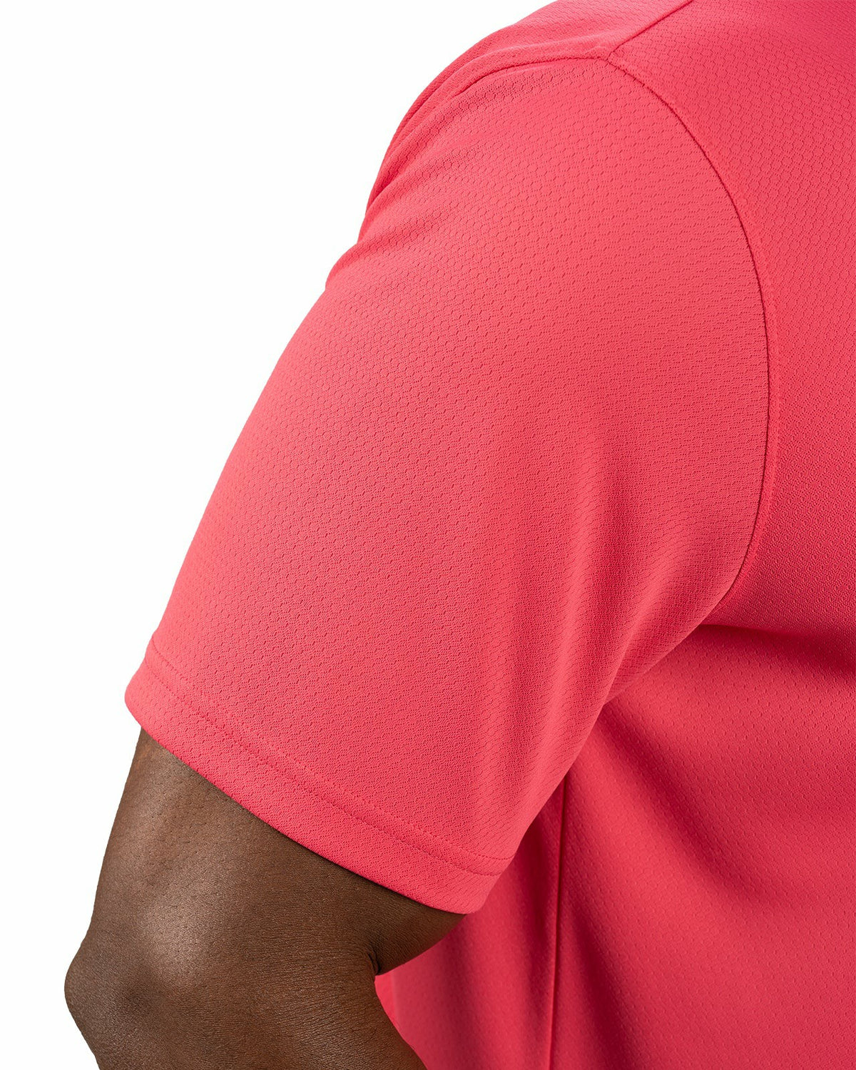 Stylish Solid Pink Raspb Jacquard Golf or Business Polo