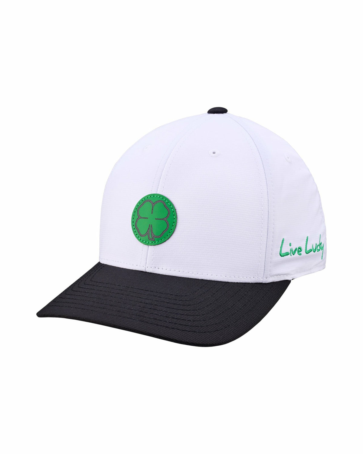 White and Green Stylish Golf Hat for Athletic Lifestyle