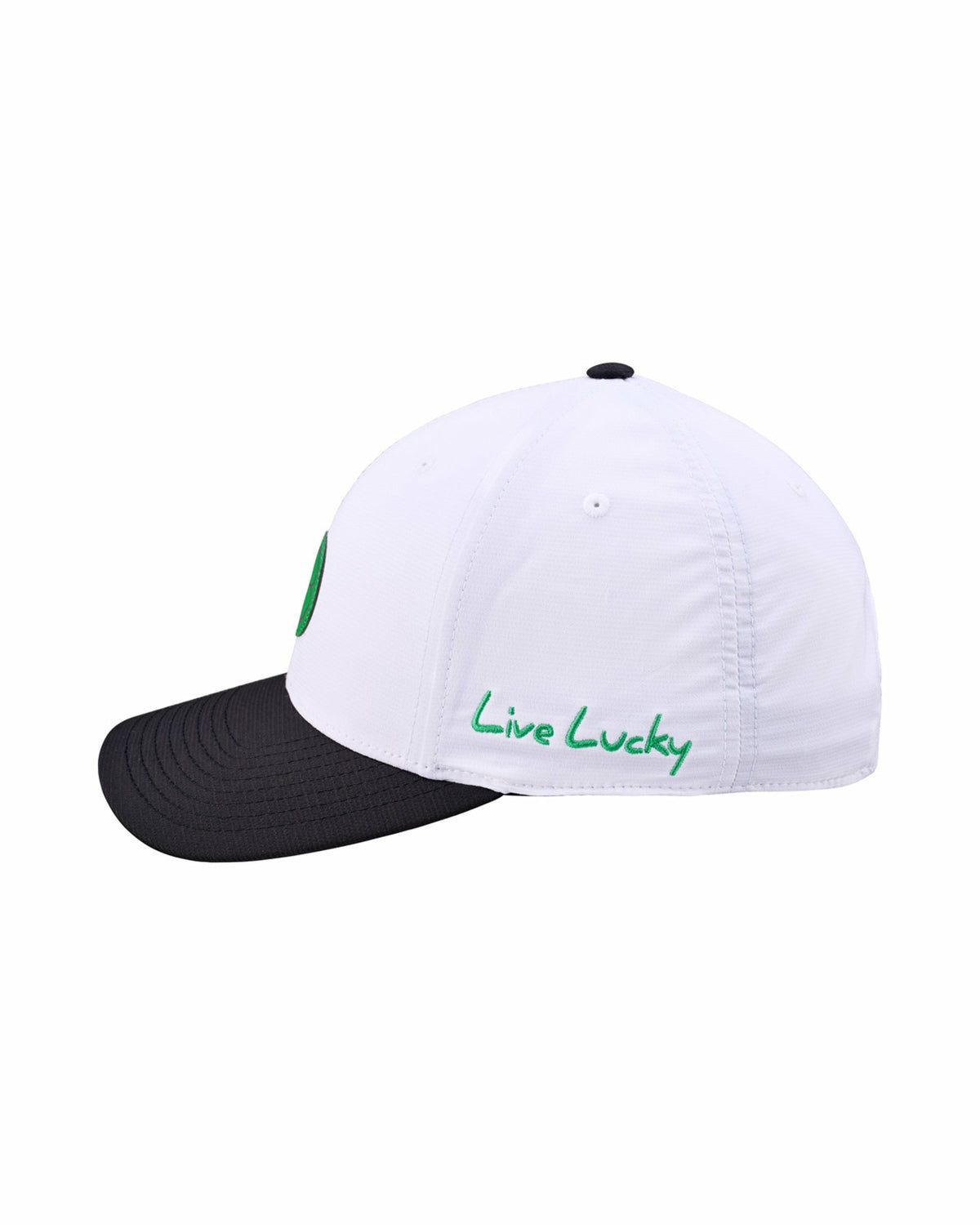 White and Green Stylish Golf Hat for Athletic Lifestyle