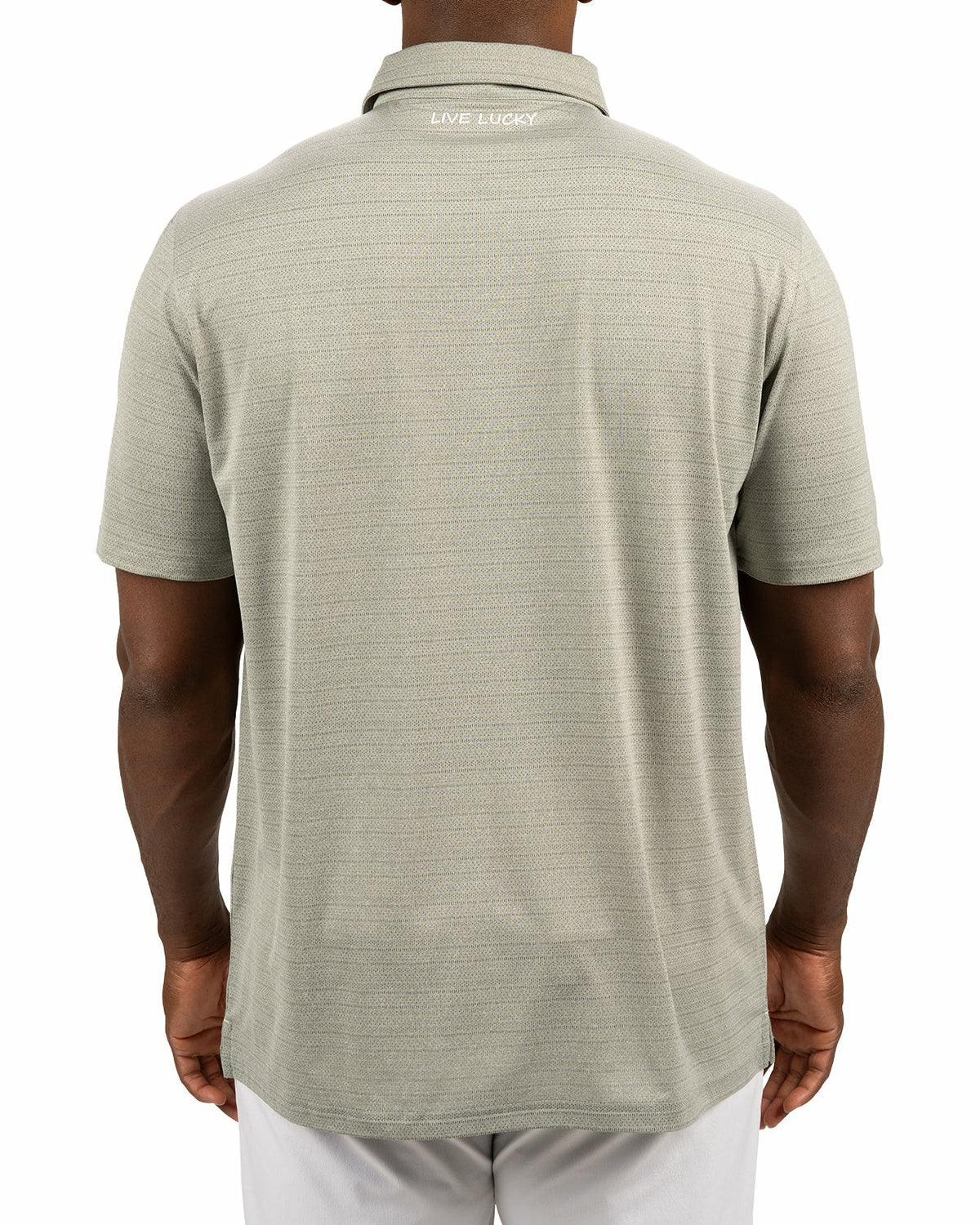 Sage Green Jacquard Textured Polo for Golf or Business
